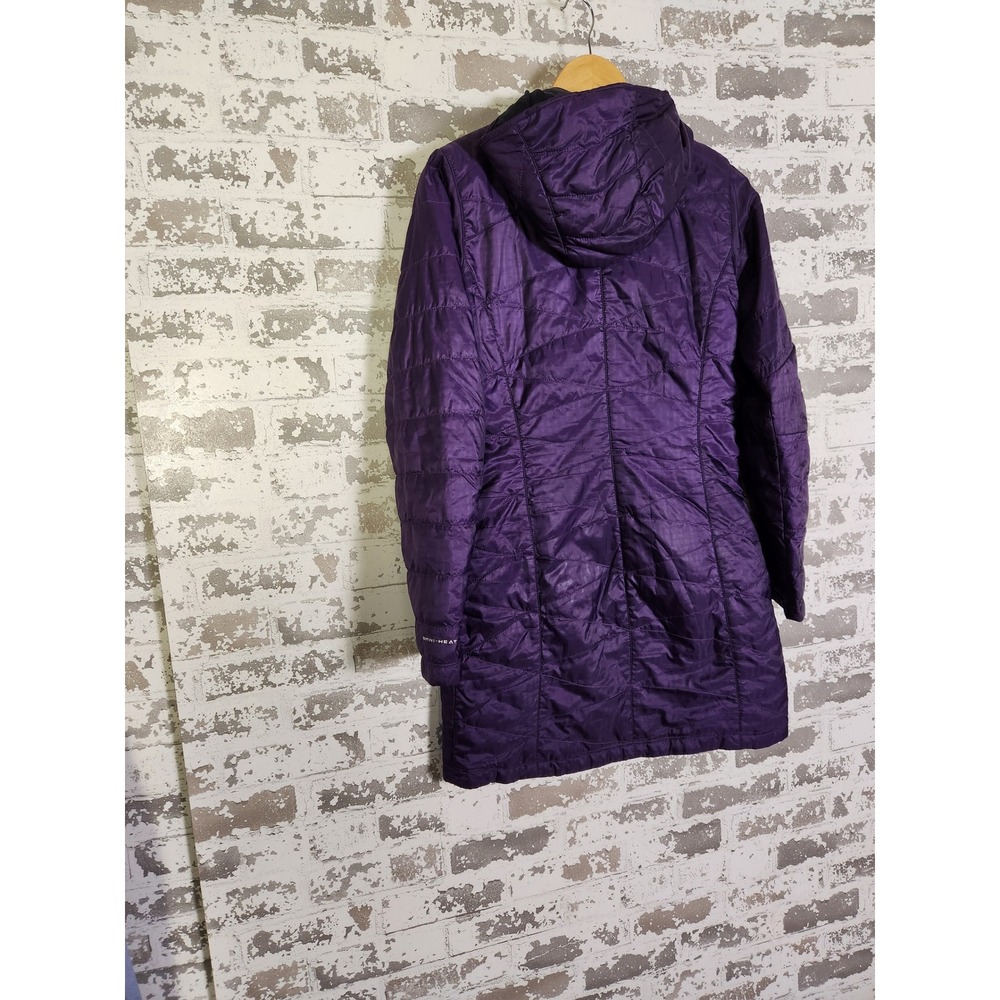 Columbia Omni Heat Insulated Hooded Parka Jacket Purple Women's XS Lightweight - Picture 12 of 16